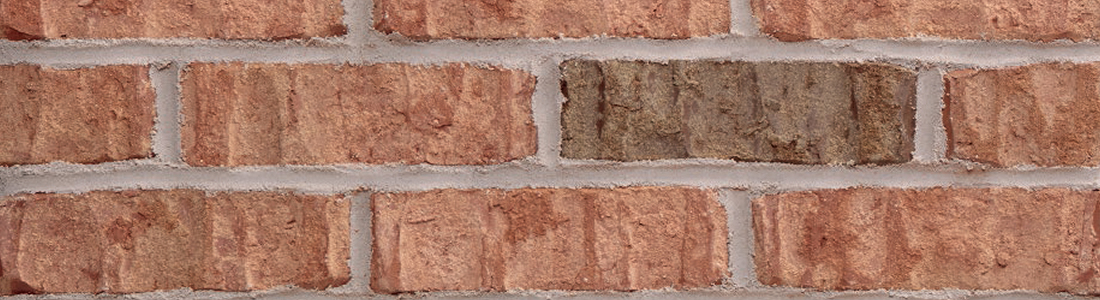 Close-up of light-colored brick veneer showcasing a textured and weathered finish.
