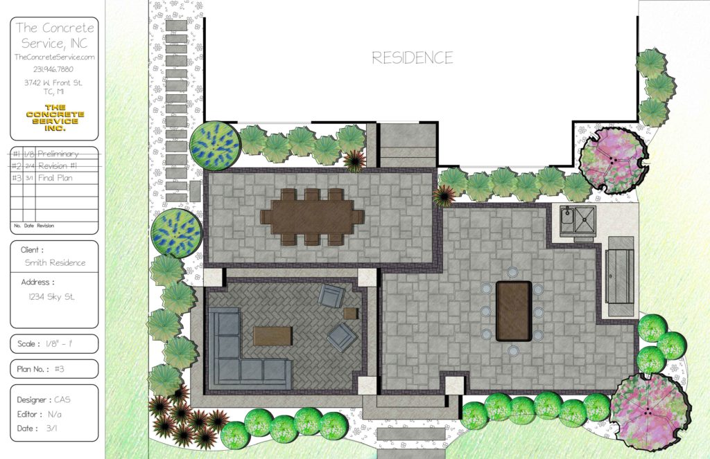 Color plan for Unilock